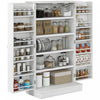 HOMCOM Kitchen Pantry Storage Cabinet w/ 5-tier Shelving White