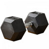 Soozier Rubber Hex Dumbbell for Body Fitness Training, 45lbs