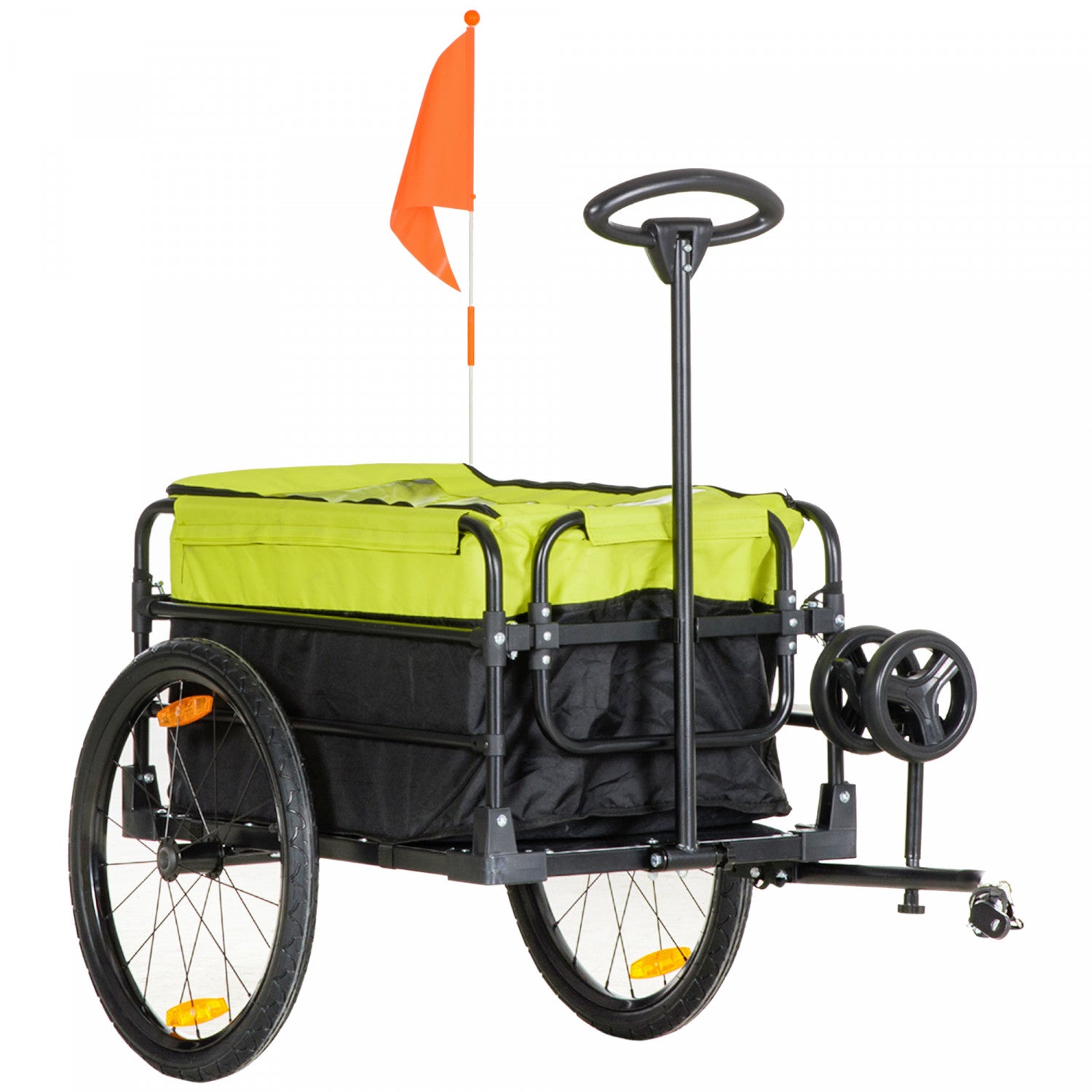 Aosom Bike Cargo Trailer Wagon Cart Multi use Garden Cart With R. The Brick