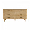 Arvon Modern 71\" TV Stand With Metal Legs in Black and Natural