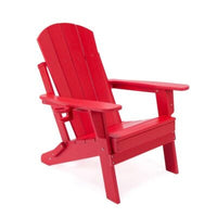 Lake Country Outdoors High-Density Polyethylene Adirondack Chair - Red Patio Seat 