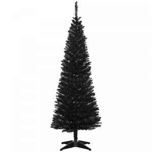 Homcom Pencil Christmas Tree, Slim Xmas Tree With Realistic Branches
