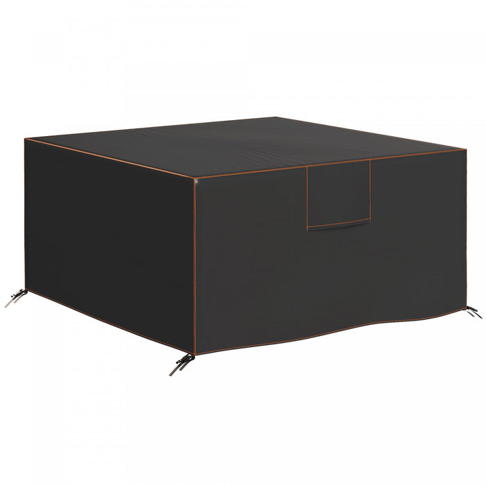 Outsunny Patio Furniture Cover Waterproof, 55.1\" x 55.1\" x 28.1\", Black