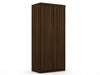 Mulberry Contemporary Modern 2-Piece Wardrobe Closet in Chestnut Brown