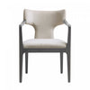 Eloria Mid-Century Modern Chenille Wood Armchair in Taupe