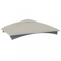 Outsunny Gazebo Canopy Replacement For 10' X 12' Patio Gazebo, Light Grey