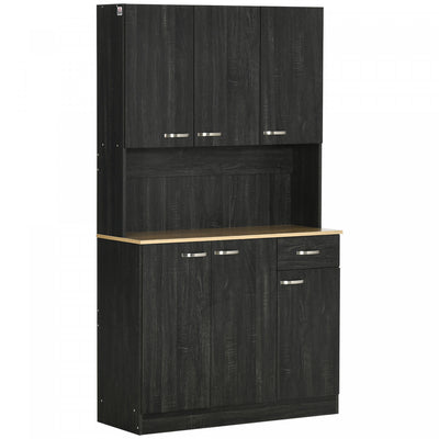 HOMCOM Modern Buffet with Hutch, Kitchen Cabinet with Storage Cupboard