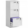 HOMCOM Office File Cabinet with 3 Drawers, Vertical Filing Cabinet, White