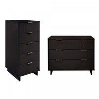 Granville Modern 2-Piece Dresser Set in Black 