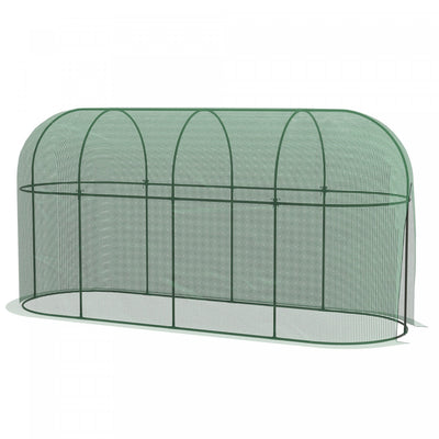 Outsunny 9.8' X 3.3' Plant Protector Tent, Crop Cage With Ground Stakes|Outsunny Cage De Culture Avec Piquets De Terre
