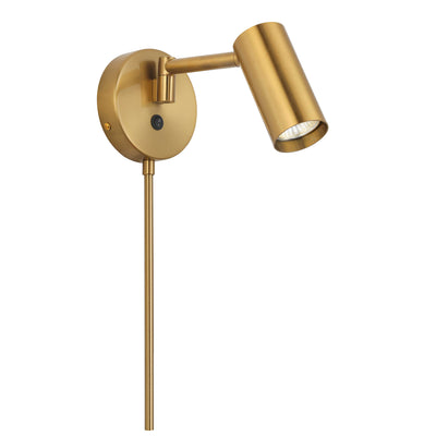 Dainolite Stanly 1 Light Wall Swing Arm Spotlight Aged Brass Lamp|Projecteur mural Stanly de Dainolite avec bras articulé, fini laiton vieilli et 1 ampoule