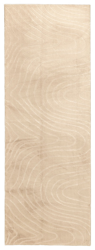 Somos Contemporary Beige Washable Rug 2'8" x 8'0" Indoor Area Rug | Tapis Lavable/Contemporain Somos 2'8" x 8'0" en Beige