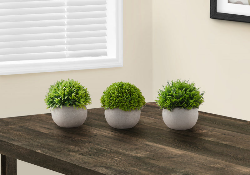 Grass Tree 5\" Artificial Plant - Set of 3