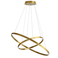 Dainolite Circulo Chandelier 97w Aged Brass White Acrylic Diffuser Lamp