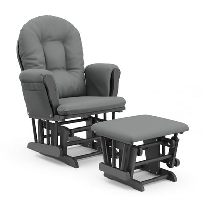 Storkcraft Hoop Glider and Ottoman - Gray/Gray Chair