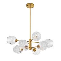 Dainolite Abii 8 Light Chandelier Vintage Bronze Finish Clear Glass Lamp