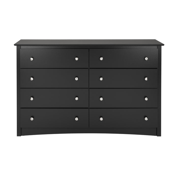 Jade 8-Drawer Dresser - Black