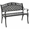 Outsunny 2-seater Aluminum Garden Bench Outdoor Loveseat Chair