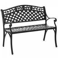 Outsunny 2-seater Aluminum Garden Bench Outdoor Loveseat Chair