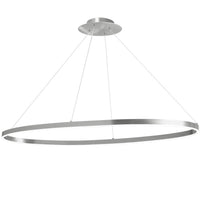 Dainolite Circulo Horizontal Chandelier 63w Silver Finish White Silicone Diffuser Lamp