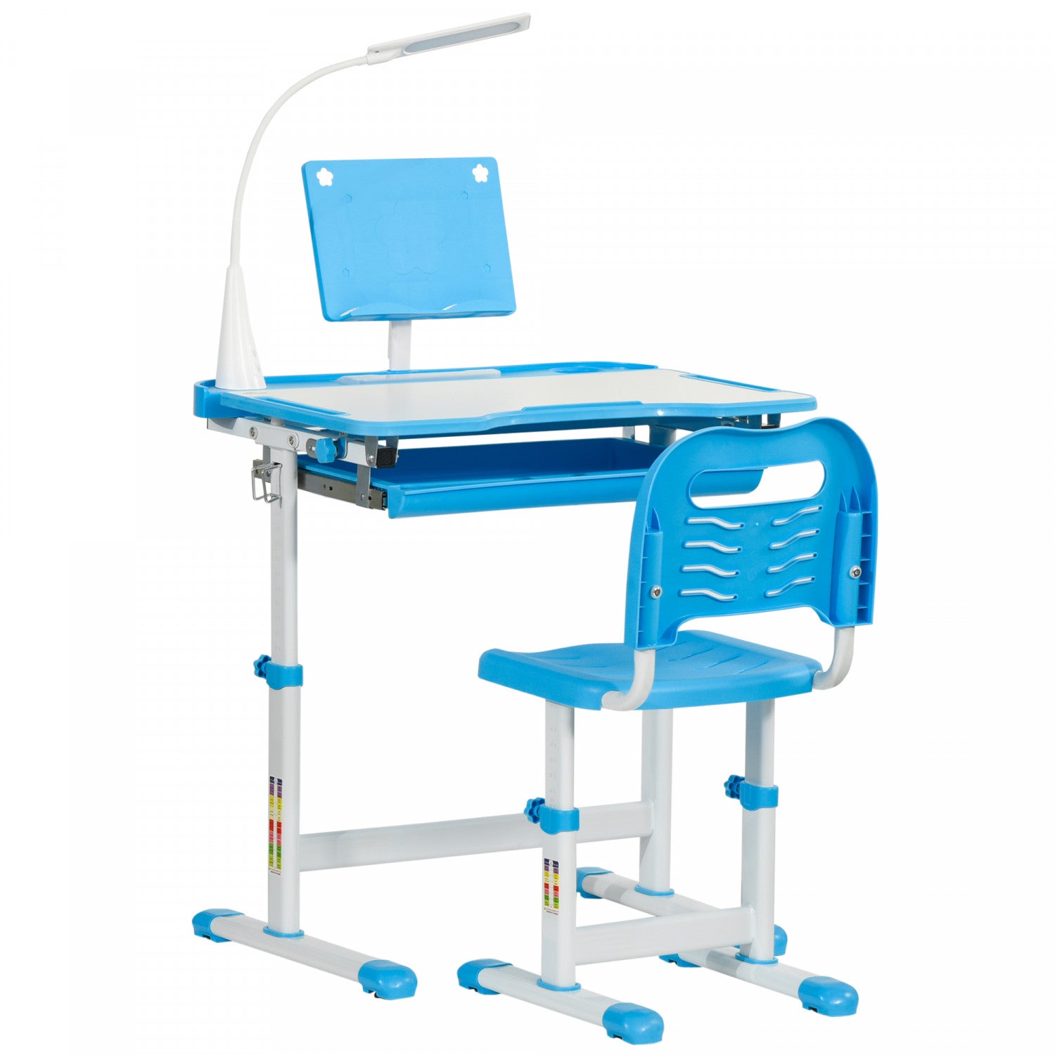 Qaba Kids Desk And Chair Set Height Adjustable Student Writing Desk. The Brick