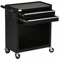 Durhand Rolling Garage Workshop Tool Organizer 2 Drawer Tool Chest