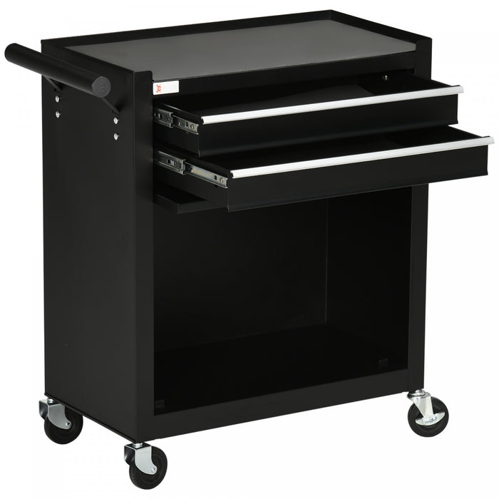 Durhand Rolling Garage Workshop Tool Organizer 2 Drawer Tool Chest