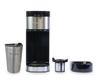 Kenmore Single Serve Coffee Maker with Travel Mug – Black - KKCMKCM-B
