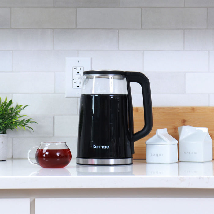 Kenmore Double Wall Digital Glass Kettle with Touch-Activated Controls - KKTKDB1.7L