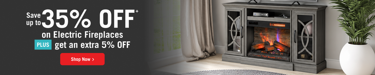 Up to 35% Off on Electric Fireplaces! Shop Now!