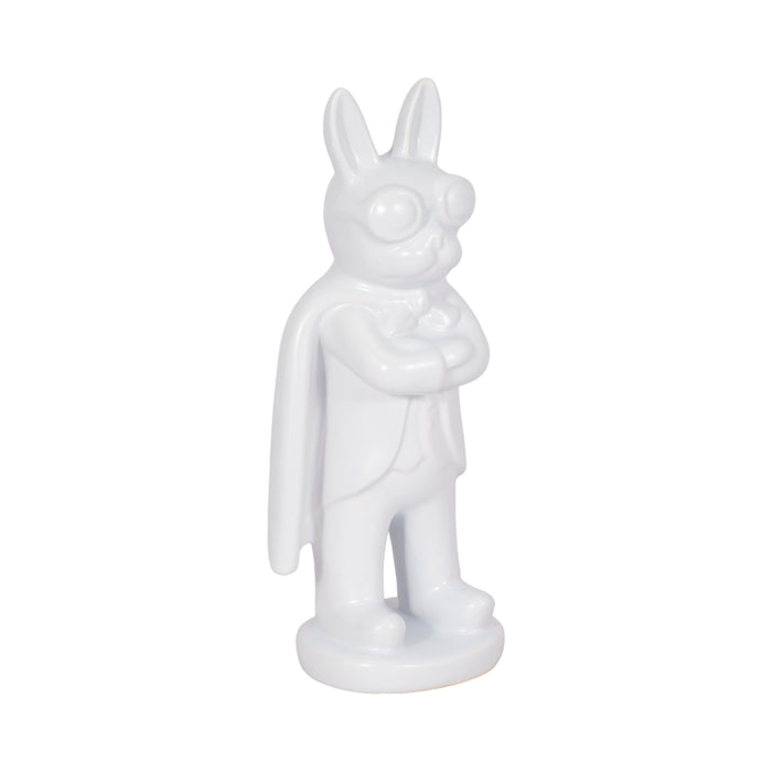 Ceramic 10\" Super Dog - White