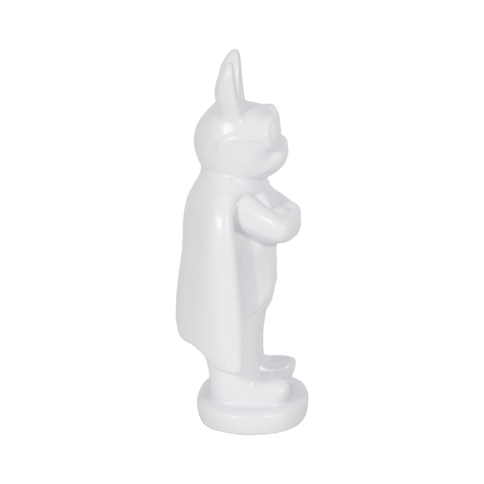 Ceramic 10\" Super Dog - White