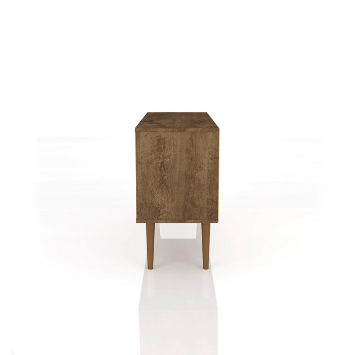 Manhattan Comfort Liberty 42.52\" Mid-Century Modern TV Stand with 2 Shelves & 1 Door - Brown