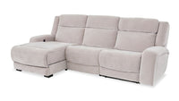 Shaquille O’Neal Home Legacy 3-Piece Left-Facing Power Reclining Sectional with Shaq-o-pedic Comfort - Grey  