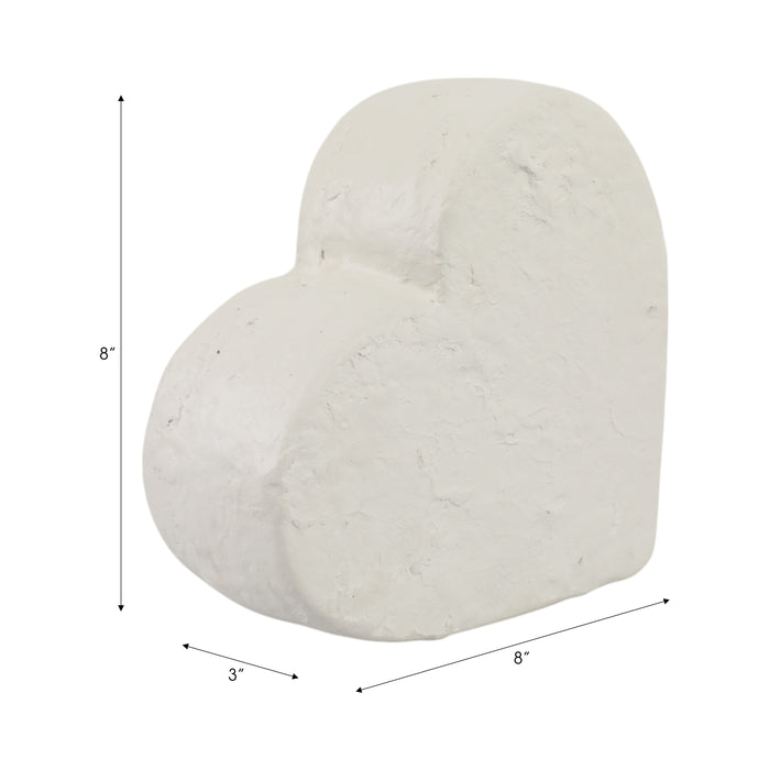 8\" x 8\" Textured Ecomix Heart - Ivory