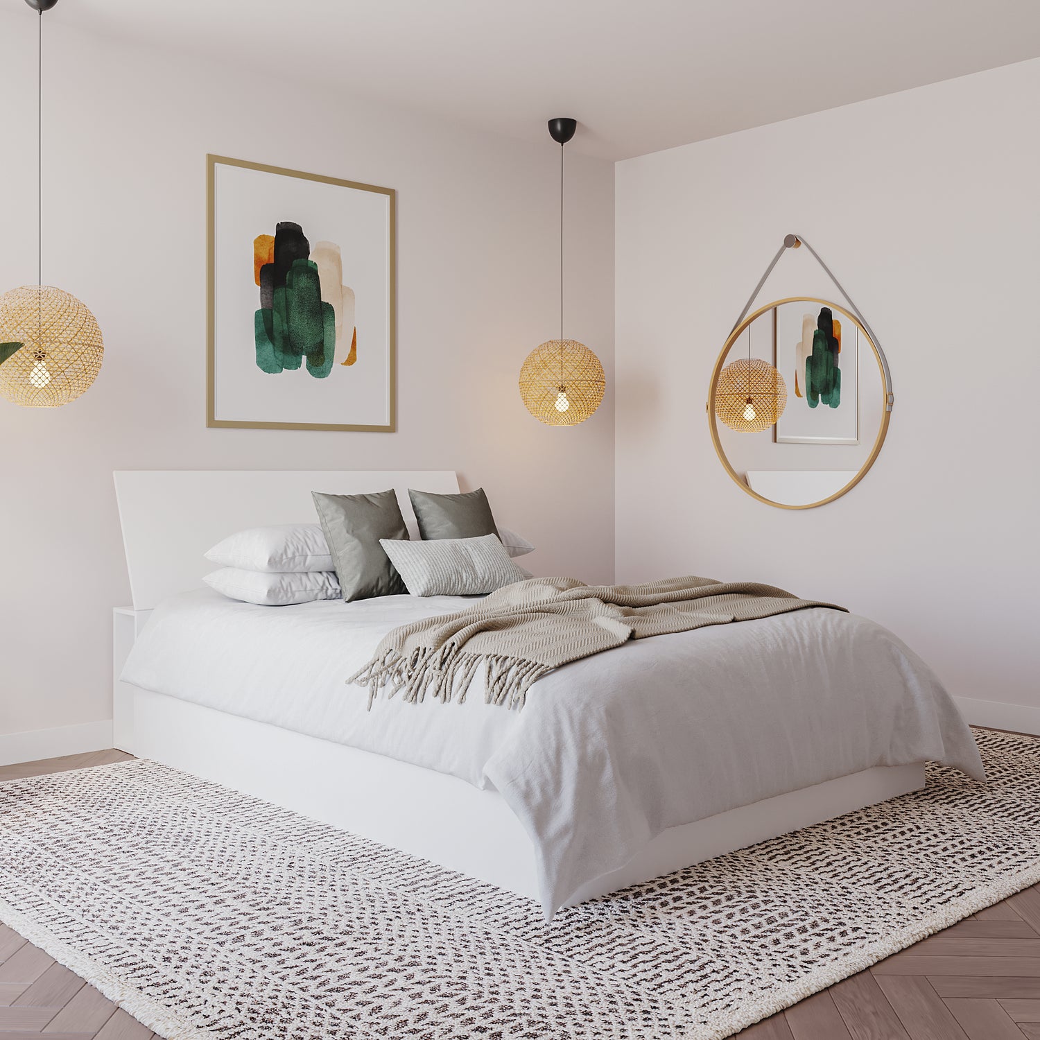 Nordika Full Panel Headboard White