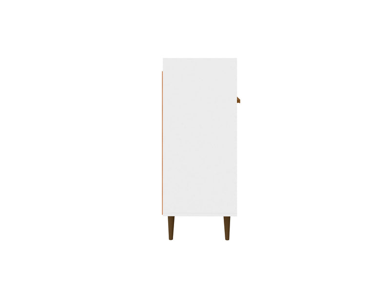Manhattan Comfort Bradley 53.54” Buffet Stand with 4 Shelves - White