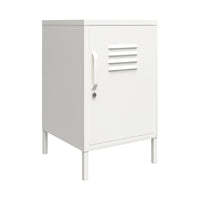 Ameriwood Home Mission District Metal Locker End Table - Soft White
