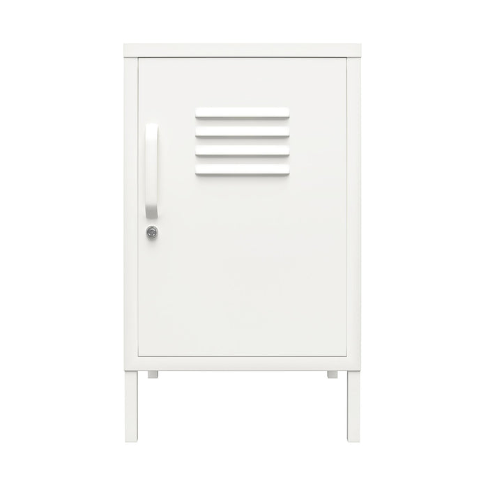 Ameriwood Home Mission District Metal Locker End Table - Soft White