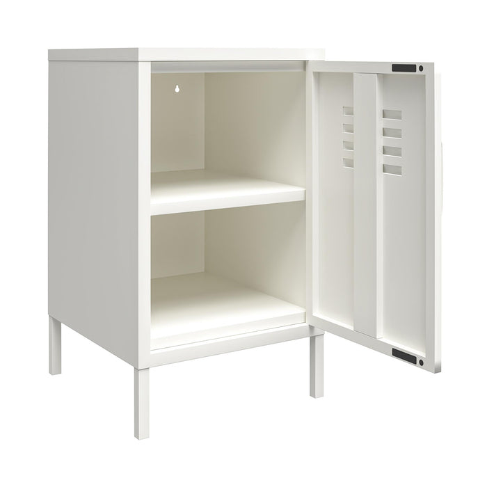 Ameriwood Home Mission District Metal Locker End Table - Soft White