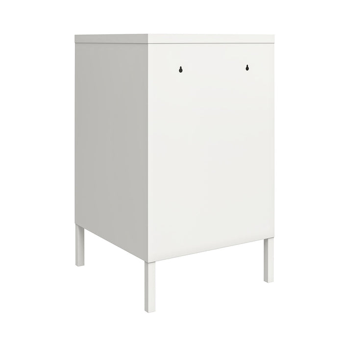 Ameriwood Home Mission District Metal Locker End Table - Soft White