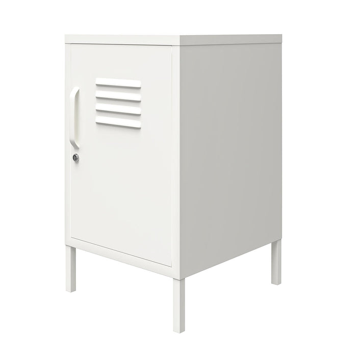 Ameriwood Home Mission District Metal Locker End Table - Soft White