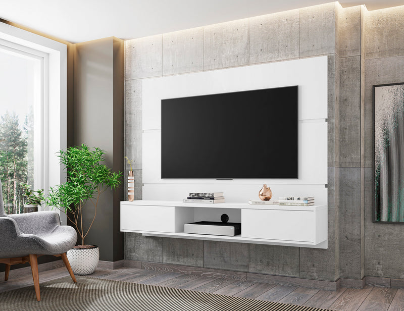 Manhattan Comfort Vernon 62.99\" Floating Wall Entertainment Center - White