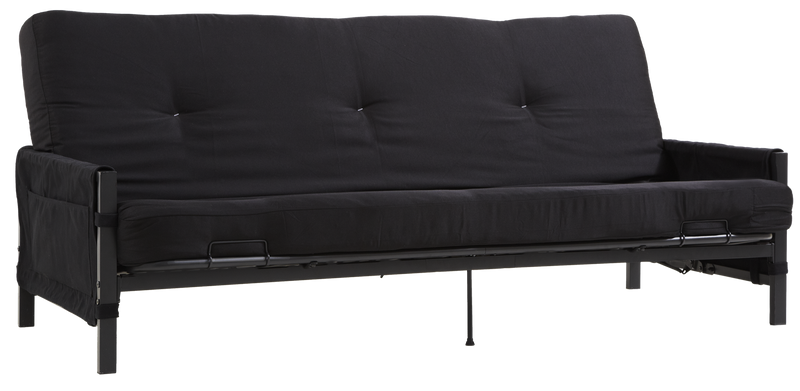 DHP Fairview Storage Futon with 6\" Mattress - Black