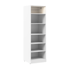 Bestar Florence 25\" Modular Reach-In/Walk-In Closet System with LED Light and Shelves - White