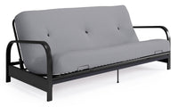 Dorel Home Cleo Black Metal Arm Full Size Futon Frame with 6