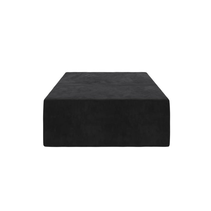 Novogratz The Flower Microfiber Ottoman Pouf - Black