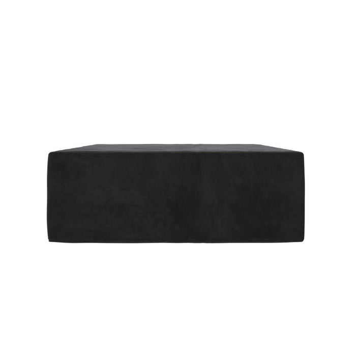 Novogratz The Flower Microfiber Ottoman Pouf - Black