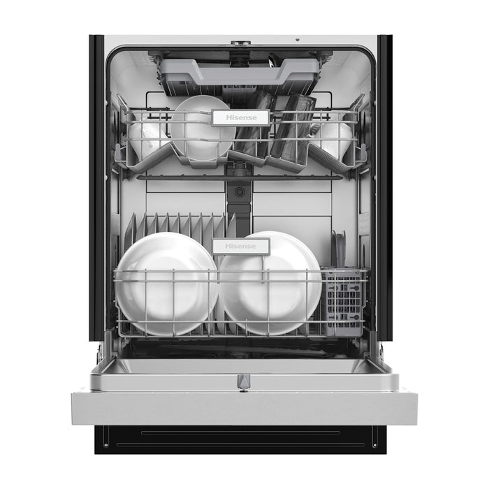 Hisense 24” Front Control Dishwasher with 3rd Rack – Stainless Steel - HDWH12B3FR8E
