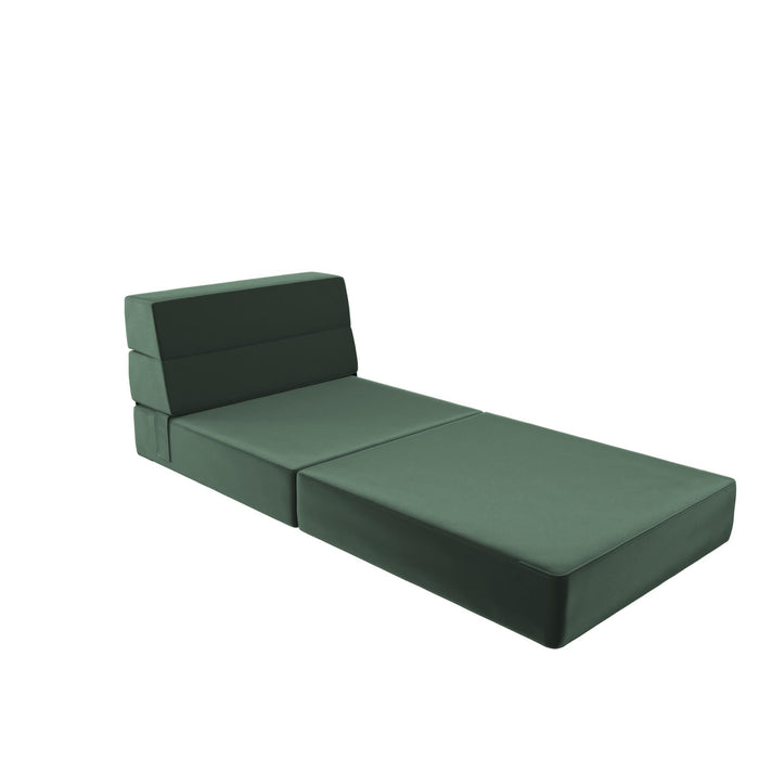 Novogratz The Flower Velour Modular Chair & Lounger - Green